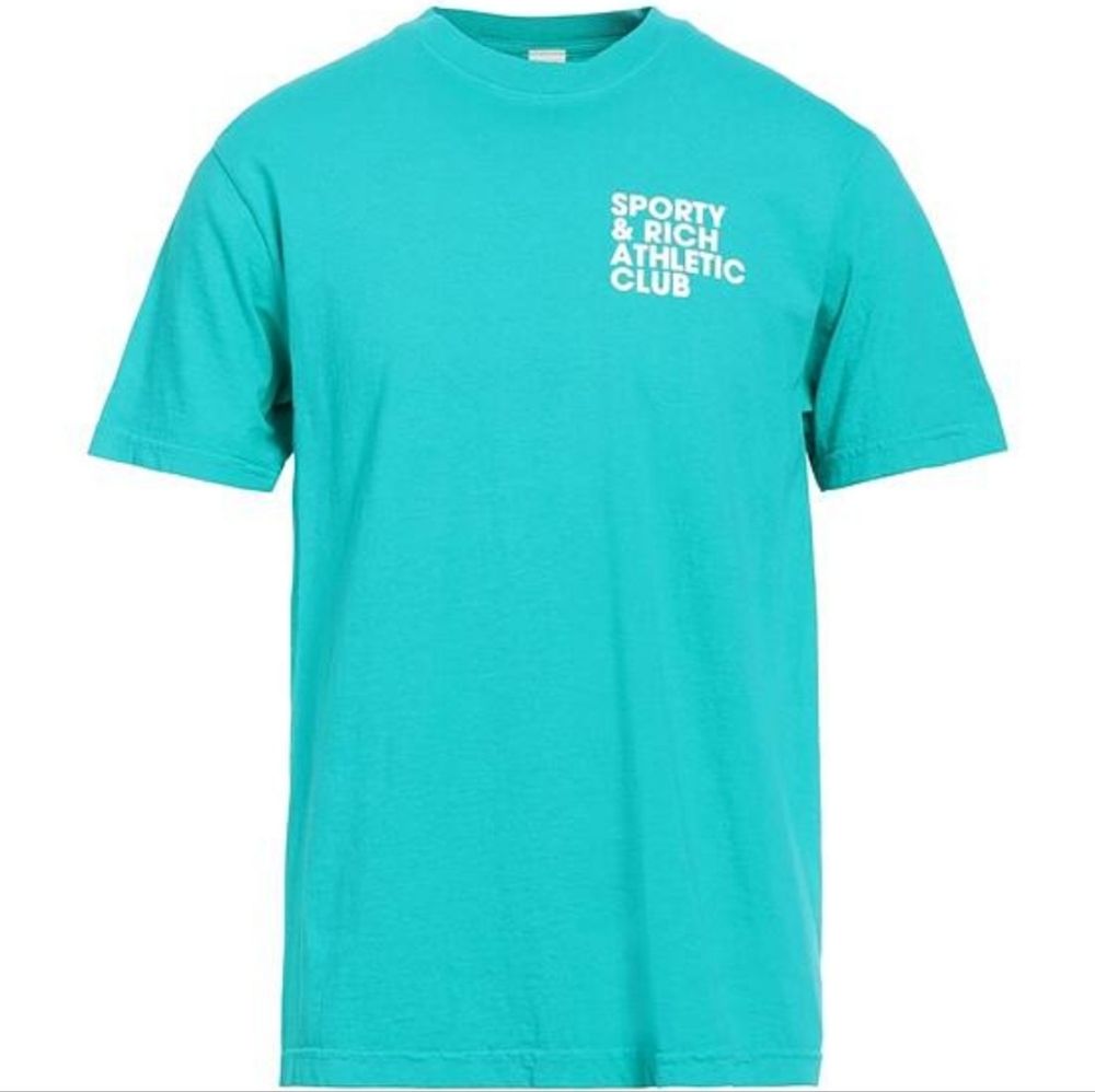 Sporty and Rich Men's T- Shirt Turquoise NWT LARGE